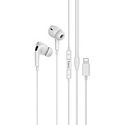 Проводные наушники с микрофоном внутриканальные Hoco M111 pro Lightning  (white)