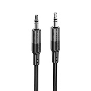 Кабель AUX (папа-папа) Hoco UPA27 Spirit transparent  120см   (black)