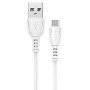 Кабель USB - micro USB Borofone BX51 (повр. уп) 12W 100см 2,4A  (white)