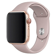 Ремешок - ApW Sport Band (повр. уп.) Apple Watch 42/44/45/49 mm силикон на кнопке (L) (beige)