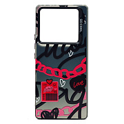 Чехол-накладка - PC094 для "Infinix Note 40 Pro" (цепи) (transparent/black) (233872)