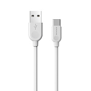 Кабель USB - Type-C Borofone BX14  100см 3A  (white)