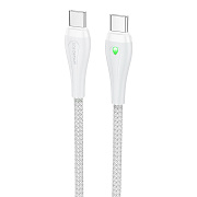 Кабель Type-C - Type-C Borofone BX100 Advantage 60W 100см 3A  (gray)