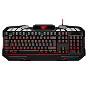 Клавиатура Defender GK-100DL Doom Keeper мембранная игровая с подсветкой USB (black)