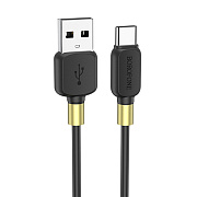 Кабель USB - Type-C Borofone BX59 Defender 18W 100см 3A  (black)