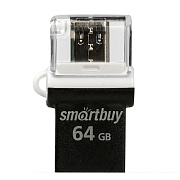 Флэш накопитель USB 64 Гб Smart Buy OTG Poko (black) 