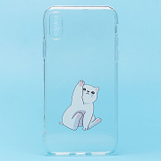 Чехол-накладка - SC270 для "Apple iPhone X/iPhone XS" (002) (прозрачный)