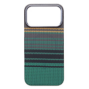 Чехол-накладка - MosBros (PC) для "Apple iPhone 17 Pro Max" (LF115) (тех. уп.) (black/green)