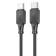 Кабель Type-C - Type-C Hoco X101 Assistant PD 60W 100см 3A  (black)