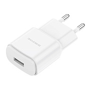 Адаптер Сетевой Borofone BA48A Orion (повр. уп.) USB 2,1A/10W (white)