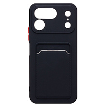 Чехол-накладка - SC337 с картхолдером для "Tecno Spark 50 Pro 4G" (black)