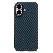 Чехол-накладка Cellis SM009 POSH KEVLAR SafeMag для "Apple iPhone 17" (dark blue)