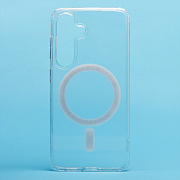 Чехол-накладка - SM006 SafeMag для "Samsung Galaxy S25" (прозрачный)