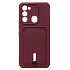 Чехол-накладка - SC304 с картхолдером для "Tecno Spark 8c/Spark Go (2022)" (bordo)