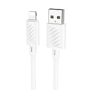 Кабель USB - Apple lightning Hoco X88 12W 100см 2,4A  (white)
