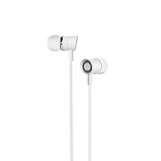 Проводные наушники с микрофоном внутриканальные Hoco M37 Pleasant sound universal Jack 3,5  (white)