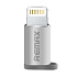 Адаптер Remax RA-USB2 micro USB/lightning (silver)