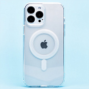 Чехол-накладка - SM007 SafeMag с анимацией для "Apple iPhone 13 Pro Max" (прозрачный)