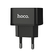 Адаптер Сетевой с кабелем Hoco C70A QC3.0 USB 2,1A/10W (USB/Type-C) (black)