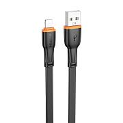 Кабель USB - Apple lightning Borofone BX118 Esplendido 12W 100см 2,4A  (black)