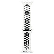 Ремешок - ApW Sport N Apple Watch 42/44/45/49 mm силикон на кнопке (L) (white/black)