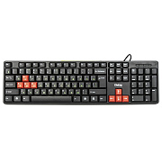 Клавиатура Dialog Standart KS-030U мембранная USB (black/red)