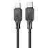 Кабель Type-C - Type-C Hoco X101 Assistant PD 60W 100см 3A  (black)
