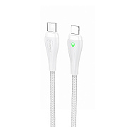 Кабель Type-C - Apple lightning Borofone BX100 Advantage 27W 100см 3A  (gray)