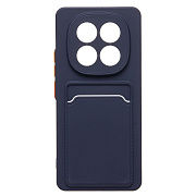 Чехол-накладка - SC337 с картхолдером для "Xiaomi Redmi Note 14 Pro+" (dark blue) (237745)