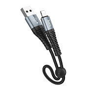 Кабель USB - Apple lightning Hoco X38 Cool Charging 12W 25см 2,4A  (black)