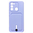 Чехол-накладка - SC304 с картхолдером для "Tecno Spark 8c/Spark Go (2022)" (dark violet)