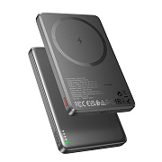 Внешний аккумулятор Hoco Q26 Joy PD20W SafeMag 5000mAh Type-C/Type-C/SafeMag (metal gray)