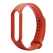 Ремешок - WB08 Xiaomi Mi Band 5/Mi Band 6 силикон на кнопке (регулируемый) (red)