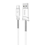 Кабель USB - Type-C Hoco X24 Pisces  100см 2,1A  (white)
