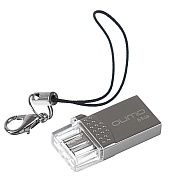 Флэш накопитель USB/MicroUSB 64 Гб Qumo Keeper OTG .. (grey) 