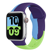 Ремешок - ApW Apple Watch 42/44/45/49 mm силикон на кнопке (010) (multicolor)