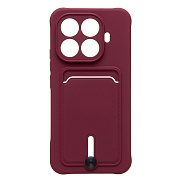 Чехол-накладка - SC304 с картхолдером для "Xiaomi 15T Pro" (bordo) (242320)