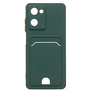 Чехол-накладка - SC315 с картхолдером для "OPPO realme 10 4G" (dark green)