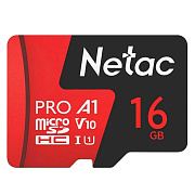 Карта флэш-памяти MicroSD 16 Гб Netac P500 Extreme Pro UHS-I (100 Mb/s) без адаптера (Class 10) 