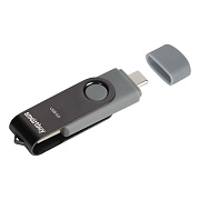 Флэш накопитель USB 64 Гб Smart Buy Twist Dual Type-C/Type-A 3.0/.3.1 (black)