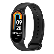 Ремешок - WB13 силикон на кнопке Xiaomi Mi Band 8 (black)