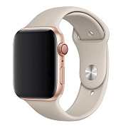 Ремешок - ApW Sport Band Apple Watch 42/44/45/49 mm силикон на кнопке (L) (ivory)