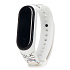 Ремешок - WB01 Xiaomi Mi Band 3/Mi Band 4 силикон (002) (white)