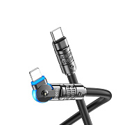 Кабель Type-C - Apple lightning Hoco U118 Triumph PD 27W 120см 3A  (black)