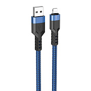 Кабель USB - Apple lightning Hoco U110 12W 120см 2,4A  (blue)