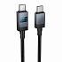 Кабель Type-C - Type-C Hoco X118 PD (Digital Display) 60W 100см 3A  (black)