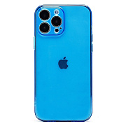 Чехол-накладка - SC344 для "Apple iPhone 13 Pro Max" (transparent/blue) (232035)