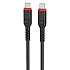Кабель Type-C - Type-C Hoco X59 Victory PD 60W 100см 3A  (black)