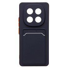 Чехол-накладка - SC337 с картхолдером для "Xiaomi Redmi Note 14 Pro 4G" (dark blue) (240448)