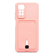 Чехол-накладка - SC304 с картхолдером для "Xiaomi Redmi Note 11 4G Global/Redmi Note 11S 4G" (light pink) (208785)